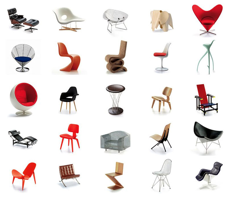 VITRA plywood chairs miniatures for the collector