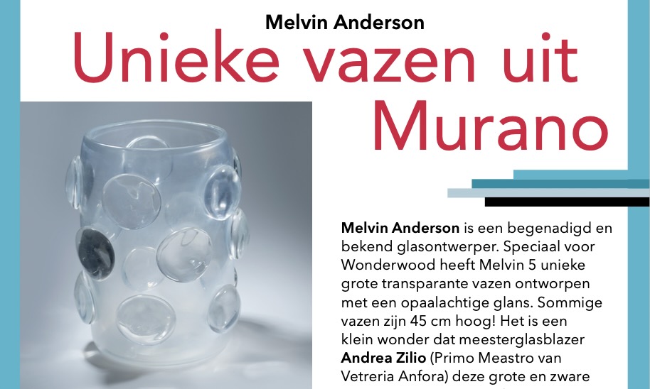 Melvin Anderson: Unique vases from Murano